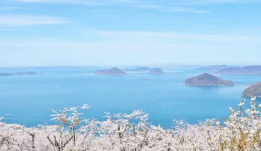 [三豐市] 下山|眺望瀨戶內海群島美景的櫻花和繡球花名勝